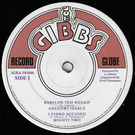 Babylon Too Rough / I Stand Accused / Heart And Soul / Give It To Jah