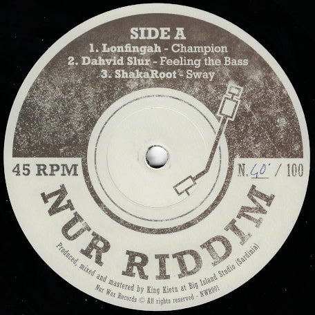 Champion / Feeling The Bass / Sway / Nur Dub / Nur Riddim Juggling Mix / Nur Riddim