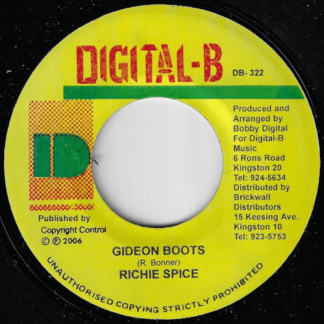 Gideon Boots / Rhythm Johnny Too Bad