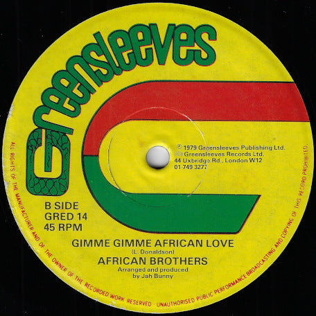 Gimme Gimme African Love / A Di System