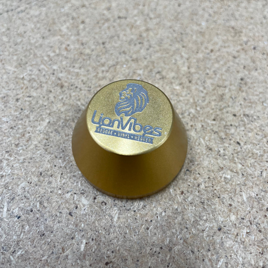 Gold Lion Vibes Record Middle 45 Adaptor