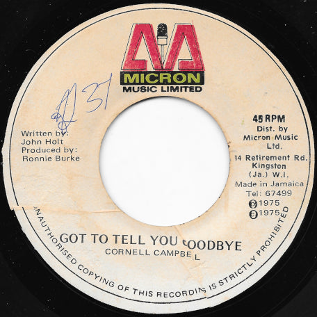 Got To Tell You Goodbye / Ver