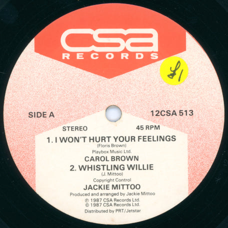 I Won't Hurt Your Feelings / Whistling Willie / A Little Action / Inst