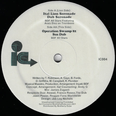 Ital Lion Serenade / Dub Serenade / Operation Swamp 81 / Sus Dub