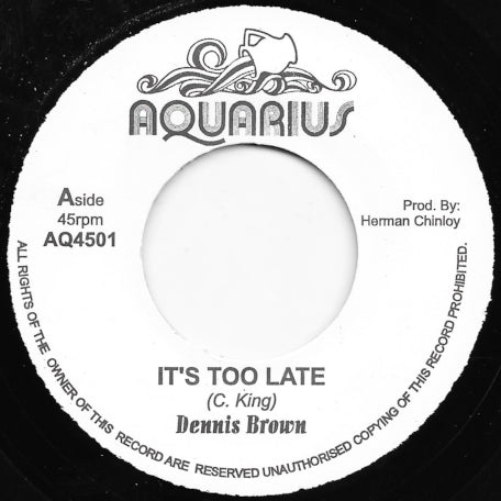 It's Too Late / Ver