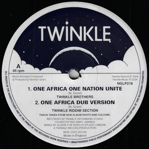 One Africa One Nation Unite / One Africa Dub Ver / Jah Jah Guide Me / Jah Jah Guide Me Dub Ver