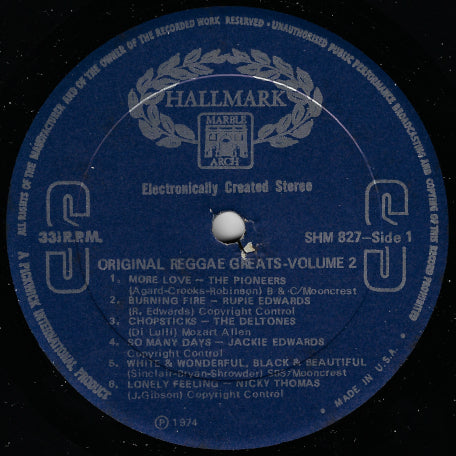 Original Reggae Greats Vol 2