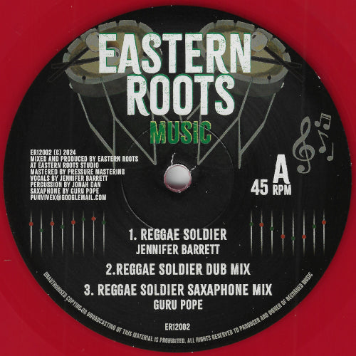 Reggae Soldier / Dub Mix / Saxaphone Mix / East Meets West Horns Mix / Dub Mix 1 / Dub Mix 2