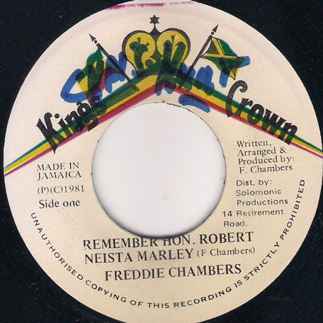 Remember Hon Robert Nesta Marley / Ver