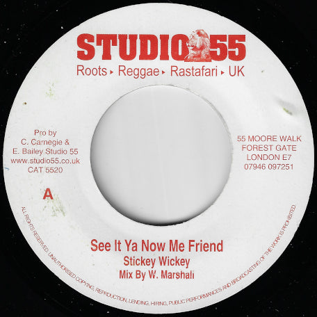 See It Ya Now Me Friend / Me Friend Dub