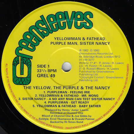 The Yellow, The Purple, The Nancy