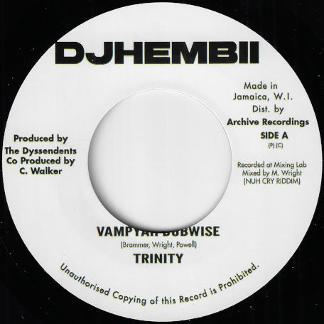 Vampyah Dubwise / Vampyah Dubwise Version