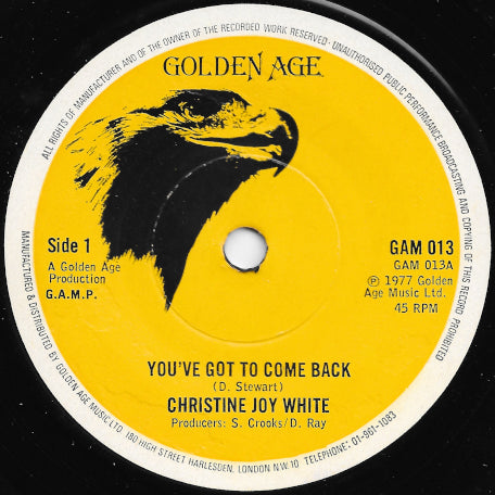 Youve Got To Come Back / Love Me Boy