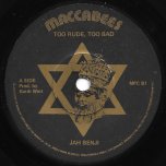 Too Rude Too Bad / Rude Dub - Jah Benji / Darbaz