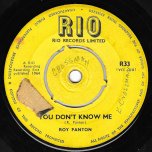 You Dont Know Me / Dr No - Roy Panton / King Edwards All Stars