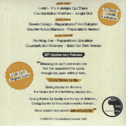 3 THE HARD WAY - A MUSICAL PROTEST: It's A Jungle Out There / Jungle Dub / Reparations From Babylon / Reparations Liberation