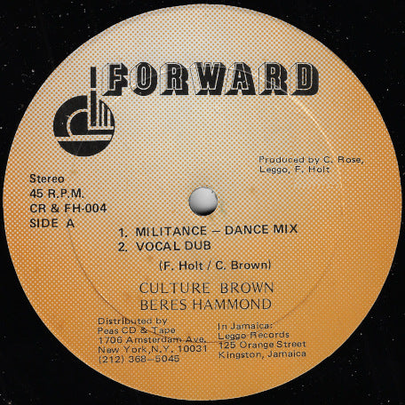 Militance (Dance Mix) / Vocal Dub / Militance (Radio Mix) / Acapella