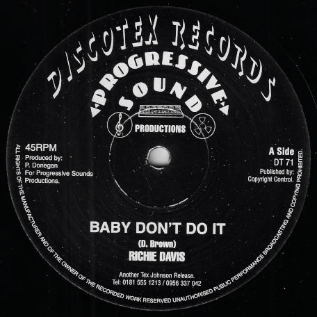 Baby Don't Do It / Baby Don't Do It
