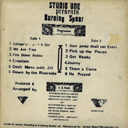 Studio One Presents Burning Spear