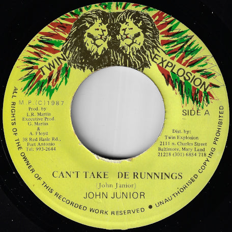 Can't Take De Runnings / Ver