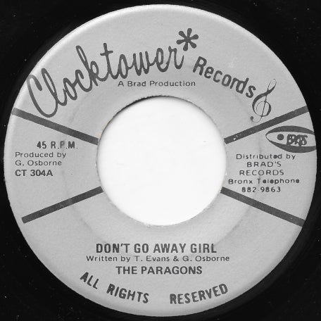 Don't Go Away Girl / Don't Go Bass & Drum