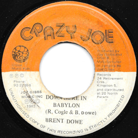 Down Here In Babylon / Ver