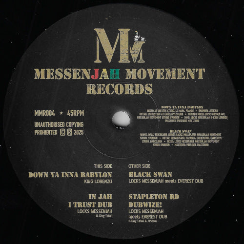 Down Ya Inna Babylon / In jah I Trust Dub / Black Swan / Stapleton Rd Dubwize