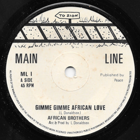 Gimme Gimme African Love / African Love Dub