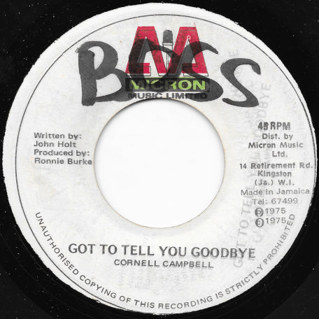 Got To Tell You Goodbye / Ver