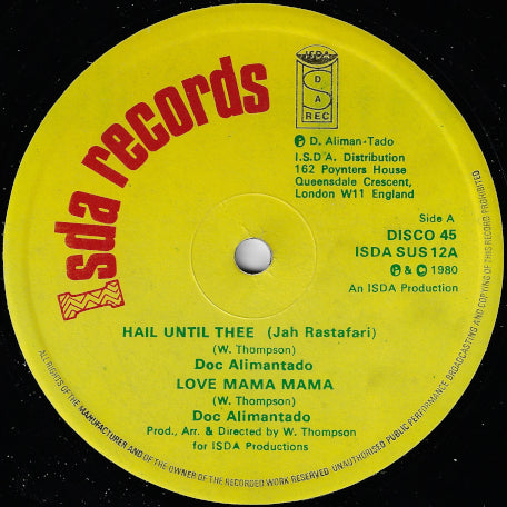 Hail Until Thee (Jah Rastafari) / Love Mama Mama / I Love My Mama Dub / Hail Until Thee Dub