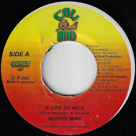 If Life So Nice / Love Jah And Live Ver