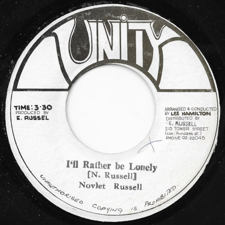 I'll Rather Be Lonely / Ver