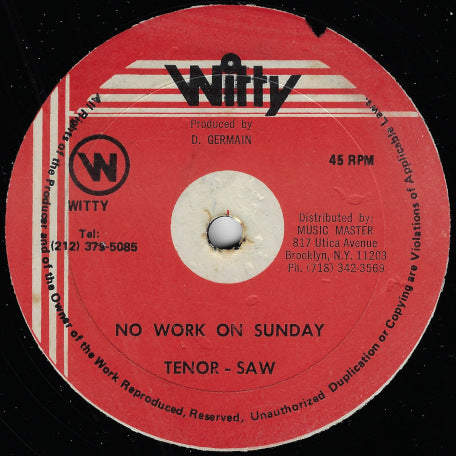 No Work On A Sunday / Ver