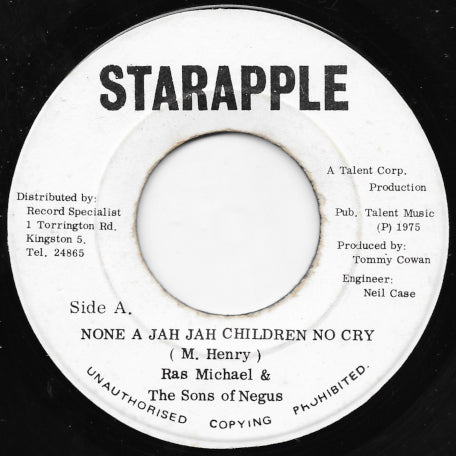None A Jah Jah Children No Cry / Jah's Glory