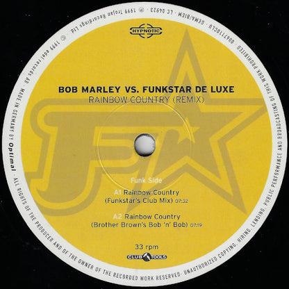 Rainbow Country (Funkstar Club Mix) / Rainbow Country (Brother Browns Bob N Bob) Rainbow Country (Knee Deeps Club Mix) / Rainbow Country (Knee Deeps Feel Like Dancing Club Mix) / Sun Is Shining (Funkstars Sand In My Shoe Mix)