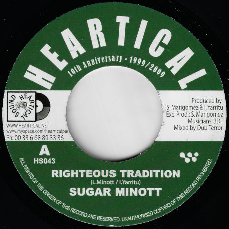 Righteous Tradition / Minesterio Del Dub