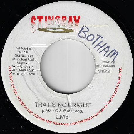 Thats Not Right / Run Away Dub