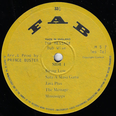 The Message - Dub Wise