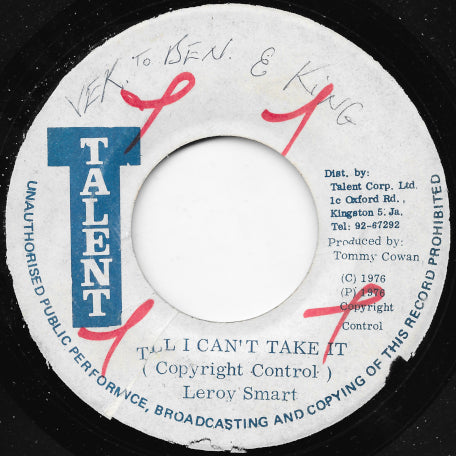 Till I Can't Take It / Ver