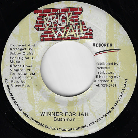 Winner For Jah / Ver